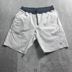 Greyson Coywolf Shorts Mens Medium White Grey Athletic Golf Training Drawstring